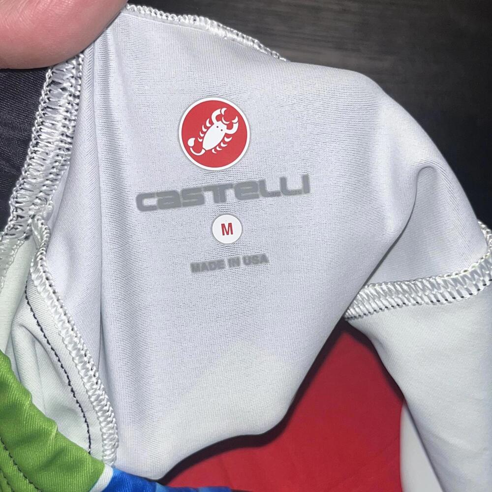 Castelli Women's Padded Cycling Shorts Black/Lime Green/Blue/White Size M - Picture 5 of 6